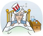 Uncle Sam Sick in Bed